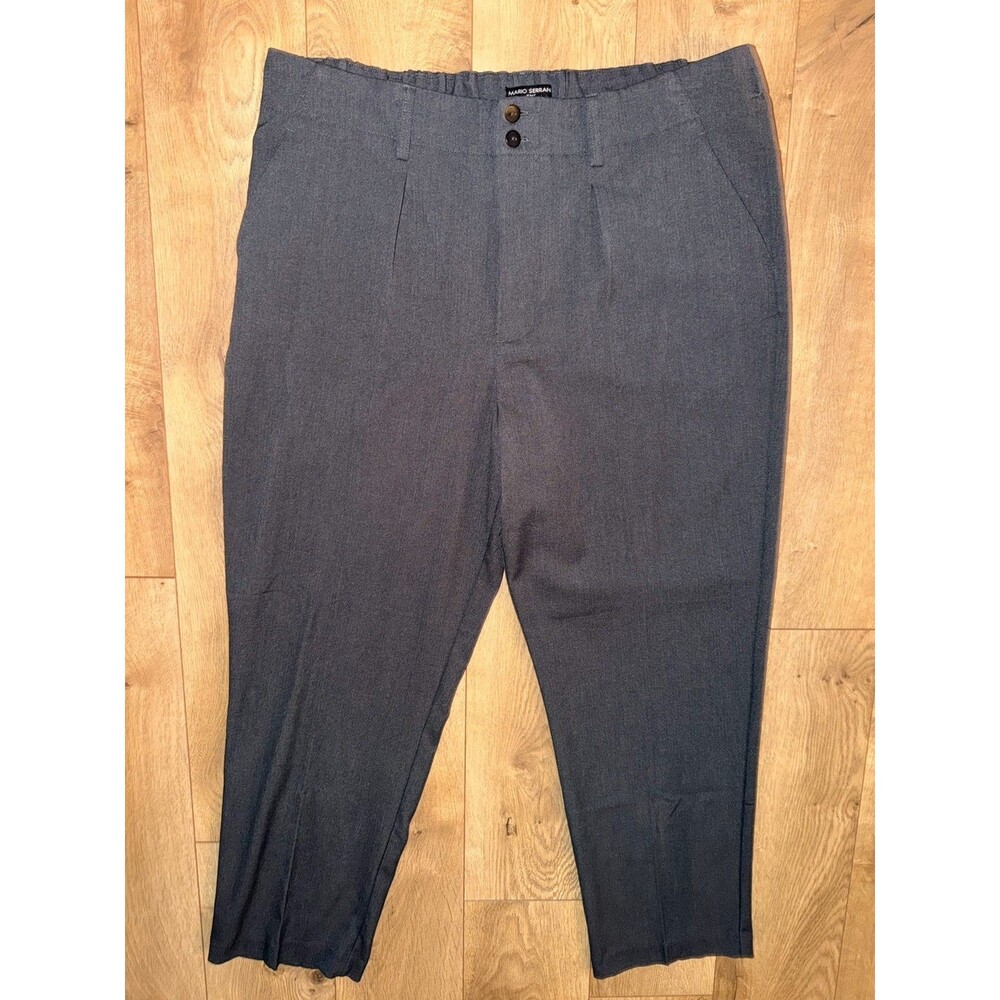 Mario Serrano Italy Ankle Pants Dark Gray XL High Rise Stretch Waist